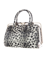Animal Print Barrel Satchel
