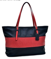 Black and Red Tote Handbag