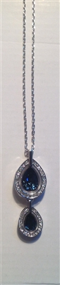 Swarovski crystal double teardrop necklace