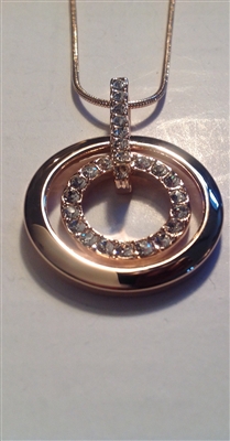 Circle within a circle Swarovski crystal necklace