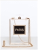 Purfume evening bag with longer strap included